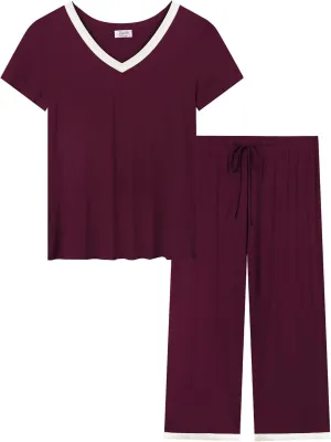 Joyaria Cooling Pajamas Bamboo Viscose Lightweight PJs Set Women Wicking Sleepwear for Night Sweat S-XXL
