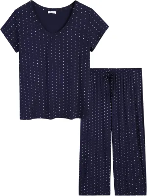 Joyaria Cooling Pajamas Bamboo Viscose Lightweight PJs Set Women Wicking Sleepwear for Night Sweat S-XXL