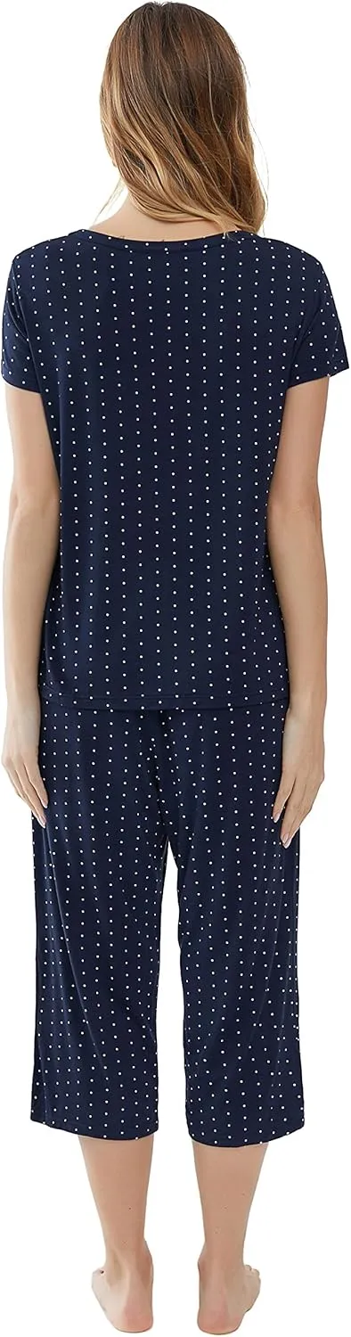 Joyaria Cooling Pajamas Bamboo Viscose Lightweight PJs Set Women Wicking Sleepwear for Night Sweat S-XXL