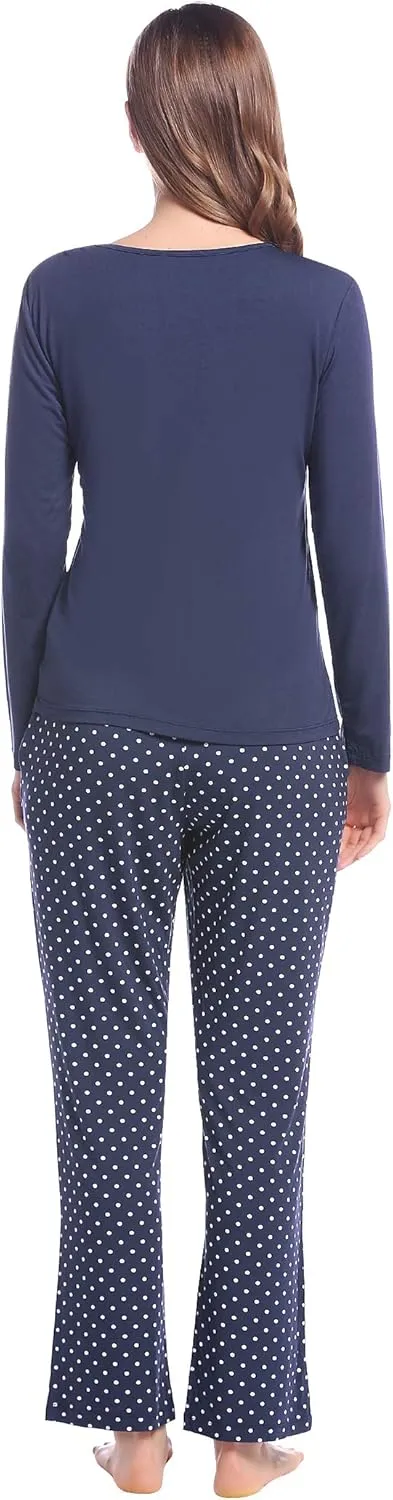 Joyaria Women Cooling Pajamas Bamboo Viscose Sweat Wicking PJs Set Sleepwear