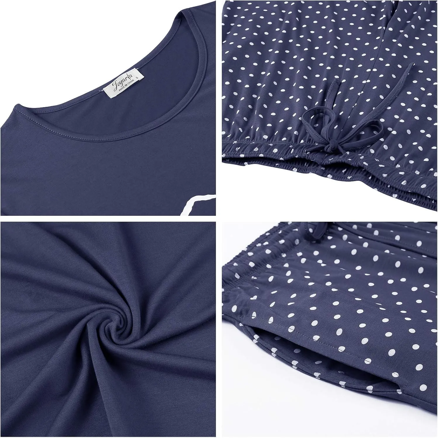 Joyaria Women Cooling Pajamas Bamboo Viscose Sweat Wicking PJs Set Sleepwear