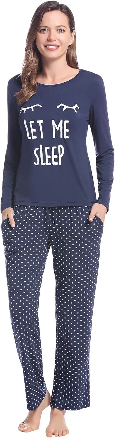 Joyaria Women Cooling Pajamas Bamboo Viscose Sweat Wicking PJs Set Sleepwear