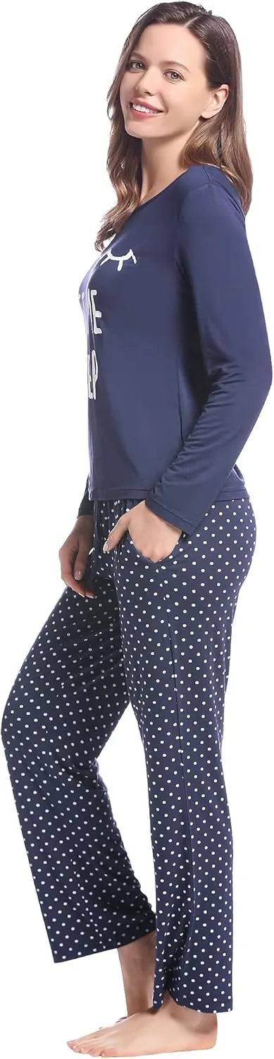 Joyaria Women Cooling Pajamas Bamboo Viscose Sweat Wicking PJs Set Sleepwear