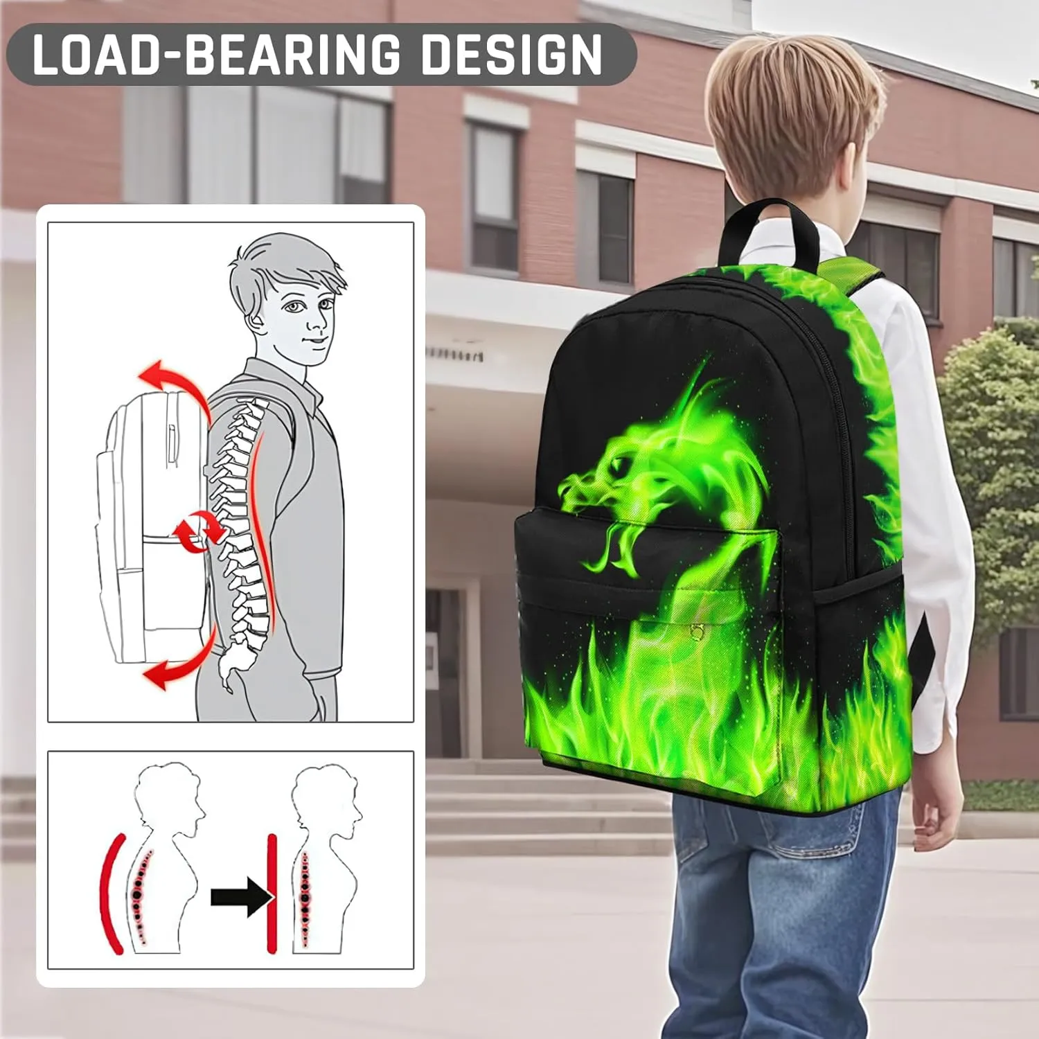 Kids Backpack for BoysCool Boys Backpack for Children Elementary Middle School StudentsLightweight School Bookbag for Travel and Daily Use