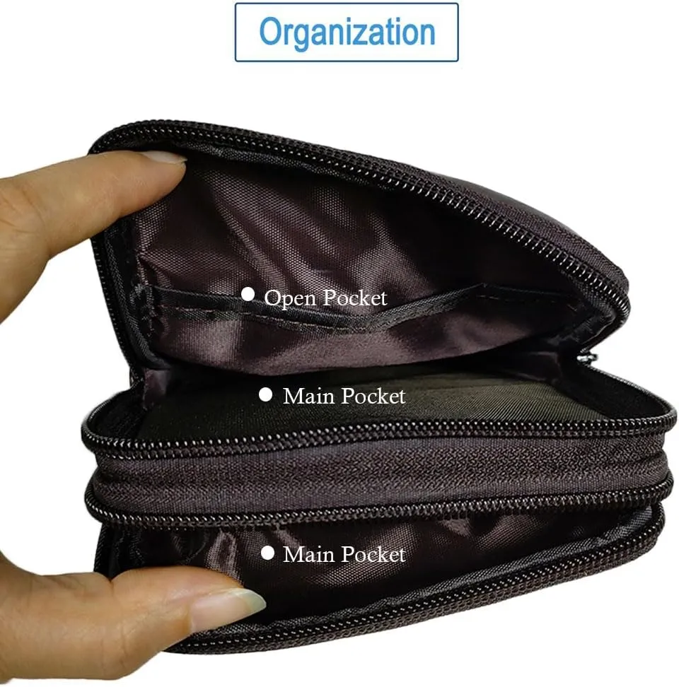 Leather Men Cellphone Belt Loop Waist Bag Mini Travel Messager Pouch Pack Purse Wallet for 7.0 Inch Daily Use Style1-Coffee