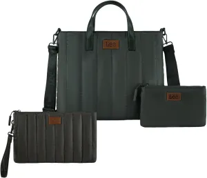 Lee Puffer Tote & Quilted Wristlet Set  Lightweight Combo for Women, Travel & Daily Use