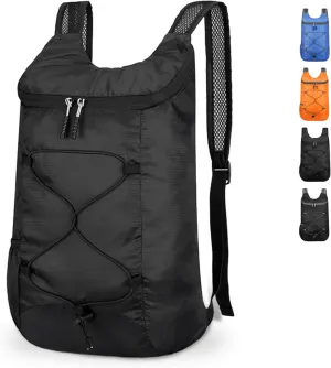 Lightweight Foldable Hiking Backpack, Ultralight Waterproof Travel & Gym Bag for Women Men (Black)