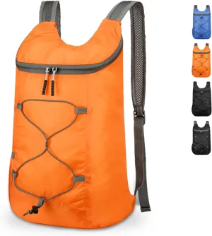 Lightweight Foldable Hiking Backpack, Ultralight Waterproof Travel & Gym Bag for Women Men (Orange)