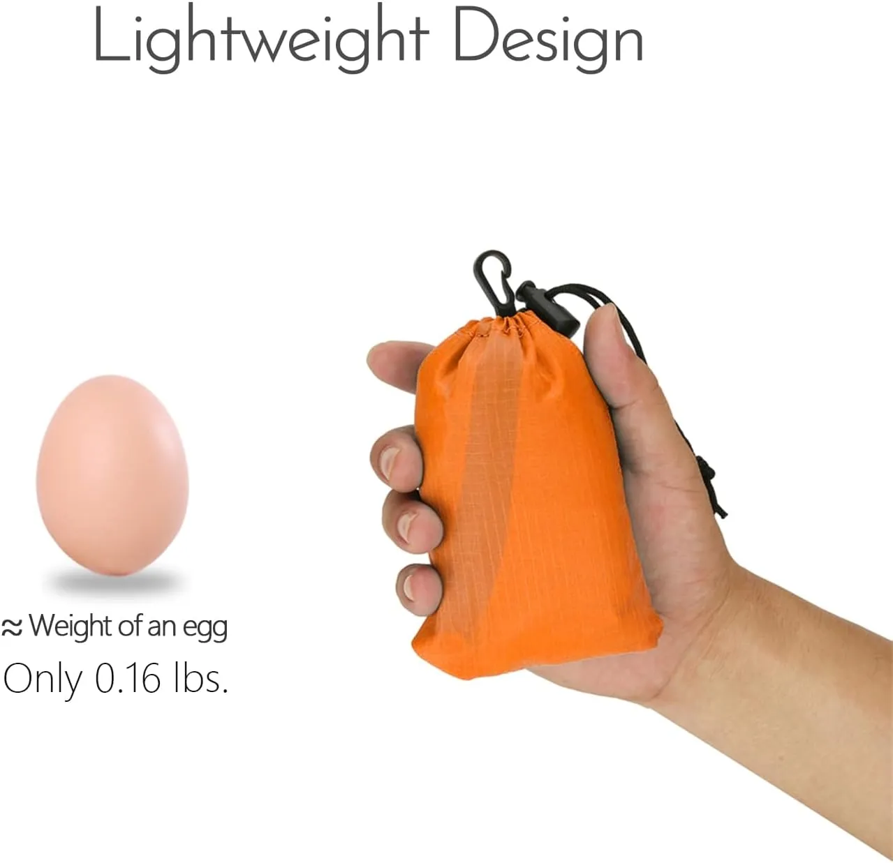 Lightweight Foldable Hiking Backpack, Ultralight Waterproof Travel & Gym Bag for Women Men (Orange)