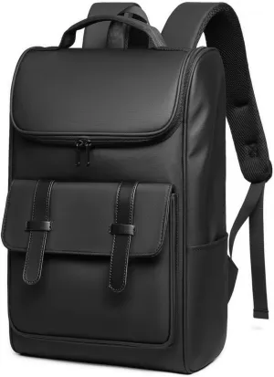 Lightweight Laptop Backpack for Men Women,Waterproof 15inch Laptop Backpack,Mens Carry on Business Travel Computer Backpacks,Black Casual Daypack Vintage Rucksack Bookbag for Work College Hiking Bag