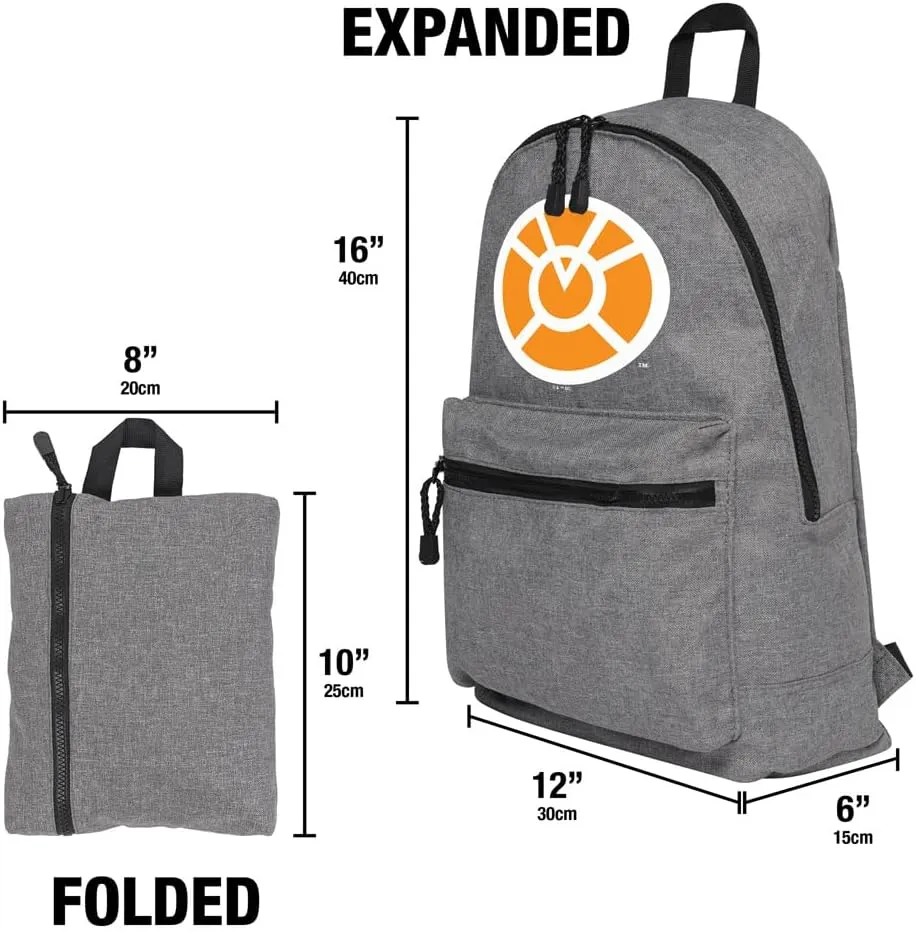 LOGOVISION Green Lantern Core Blackest Night Orange Lantern Logo Lightweight Backpack for Work School Daily Use Packable for Travel