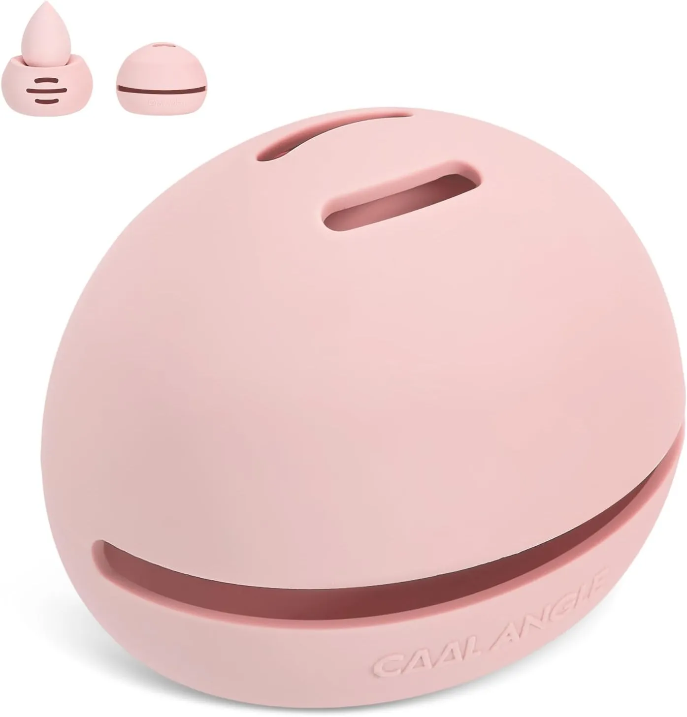 Makeup Sponge Holder Silicone Beauty Sponge Holder Makeup Blender Case for Travel 2 in 1 Stand Storage For Quick Drying Pink