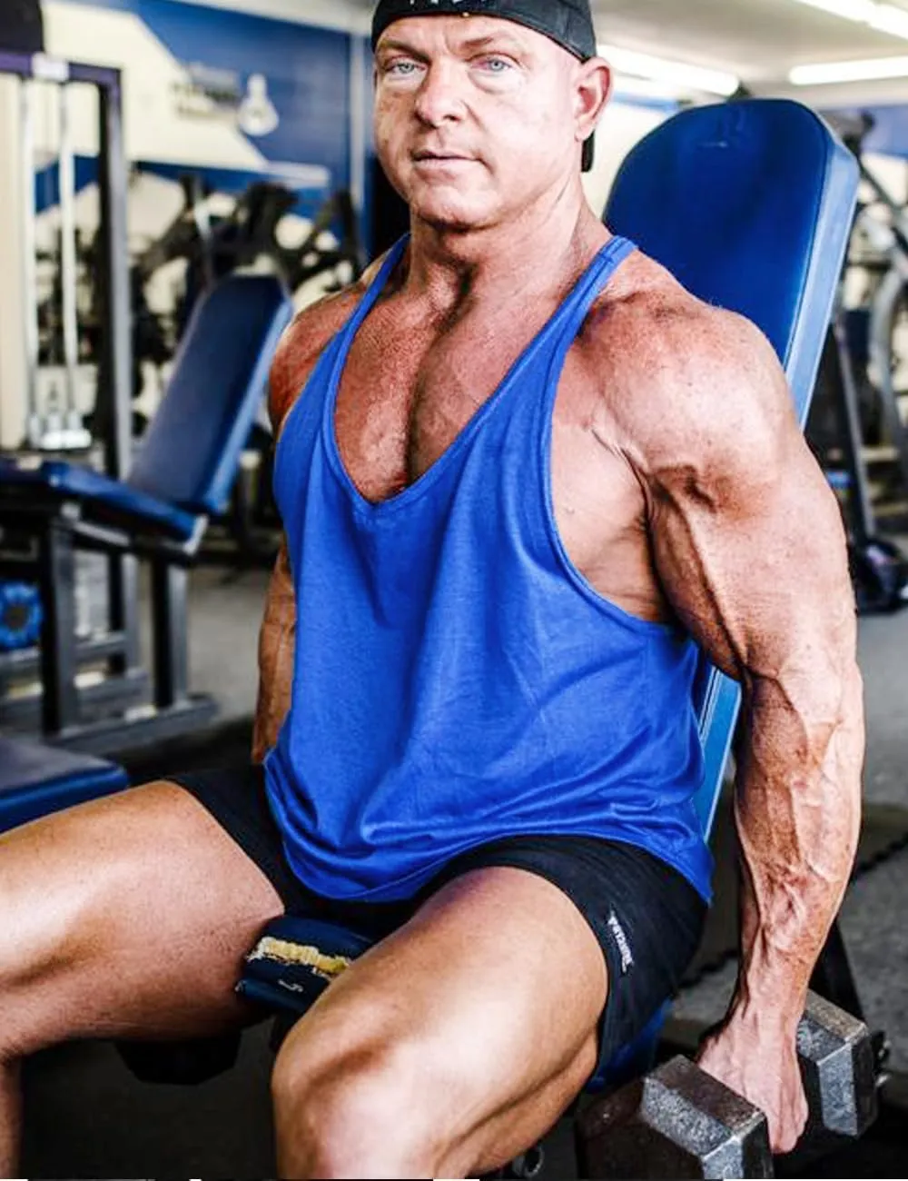 Men Stringer Tank Tops Y-Back Cotton Gym Athletic Workout Muscle Leeveless T-Shirt