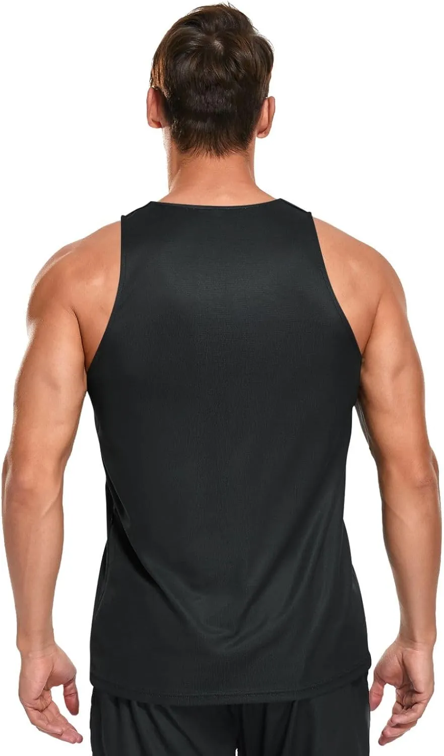 Men's Quick Dry Sports Tank Tops for Gym Athletic Fitness Running Workout Beach Sleeveless Shirts with Pocket