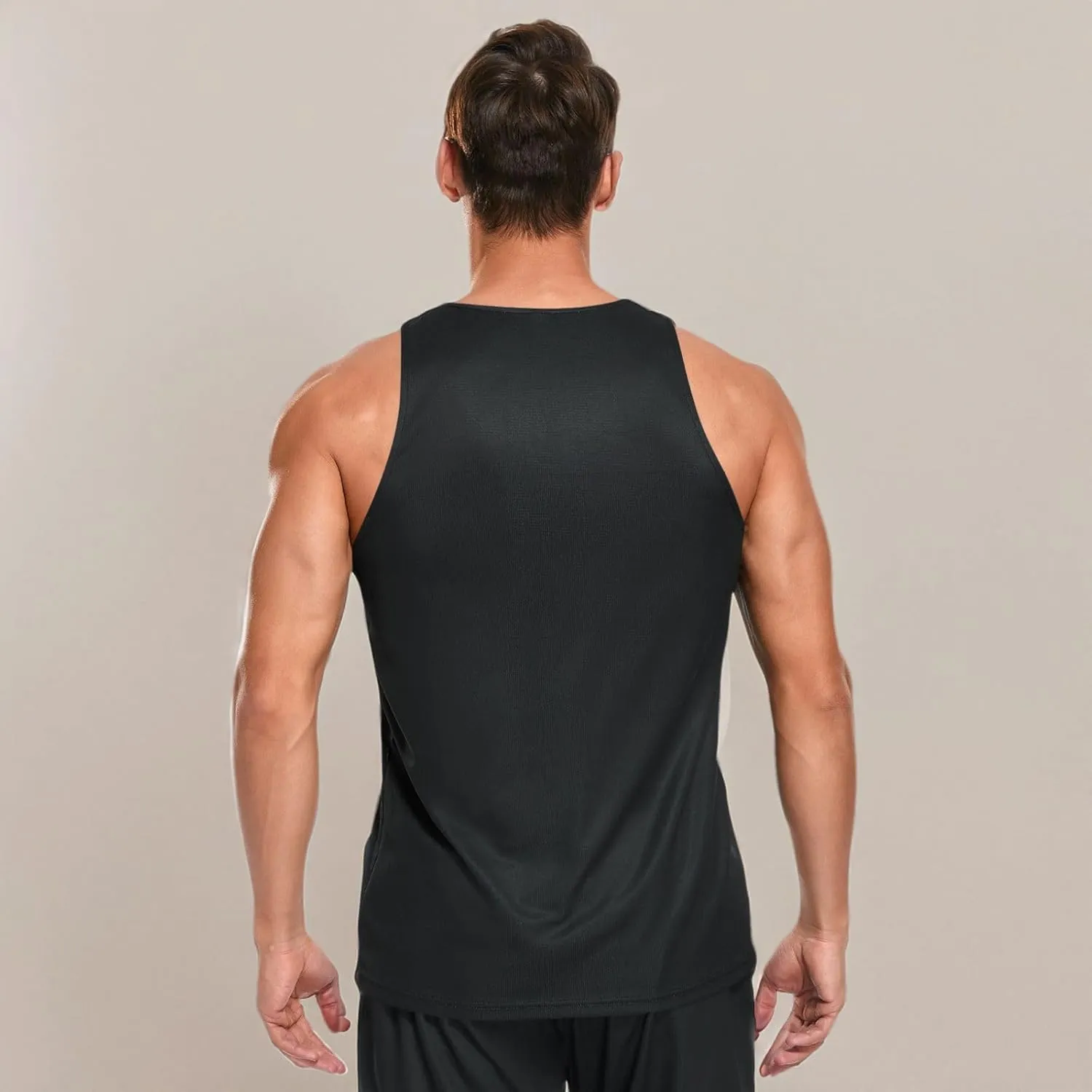 Men's Quick Dry Sports Tank Tops for Gym Athletic Fitness Running Workout Beach Sleeveless Shirts with Pocket