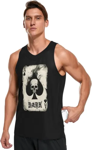 Men's Quick Dry Sports Tank Tops for Gym Athletic Fitness Running Workout Beach Sleeveless Shirts with Pocket