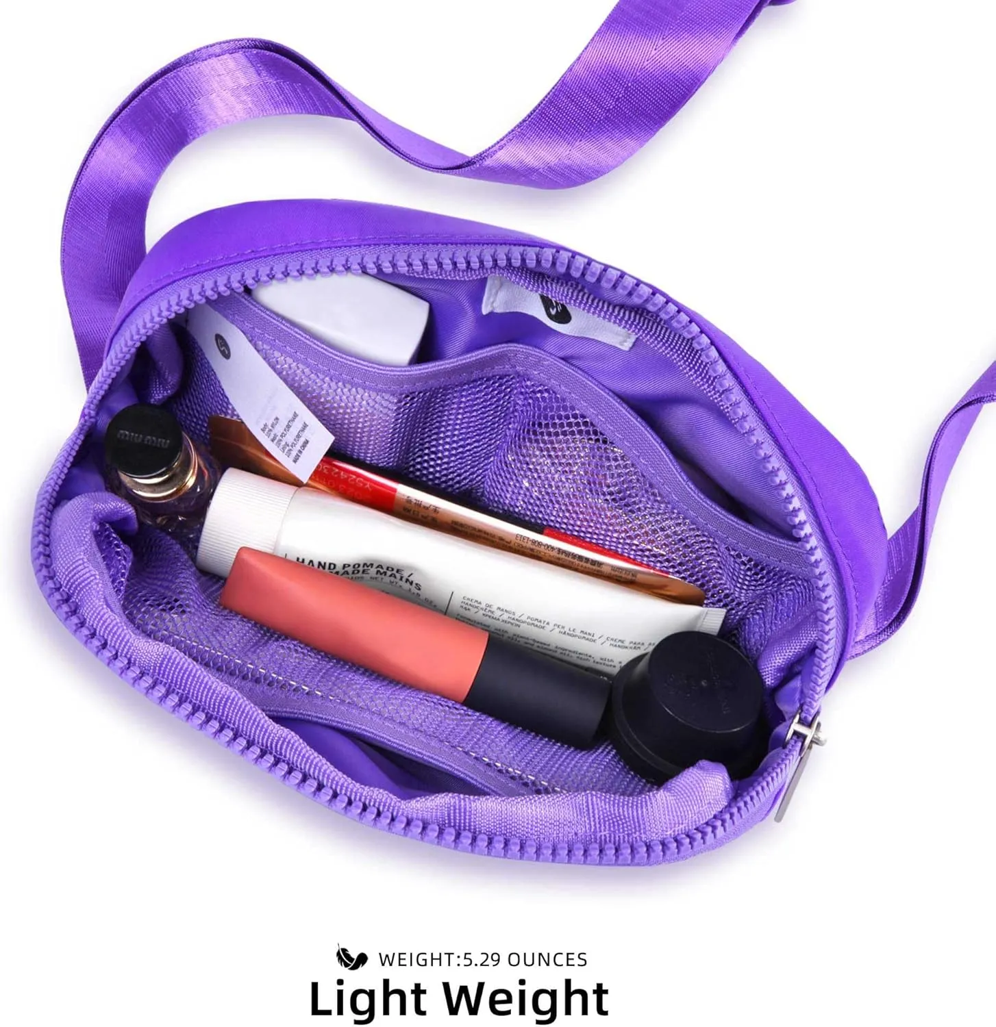Naiivi Fanny Pack For Teen Girls Belt Bag For Kids With Initial Letter E Crossbody Bag Fashionable Waist Bag Waterproof Nylon Purple