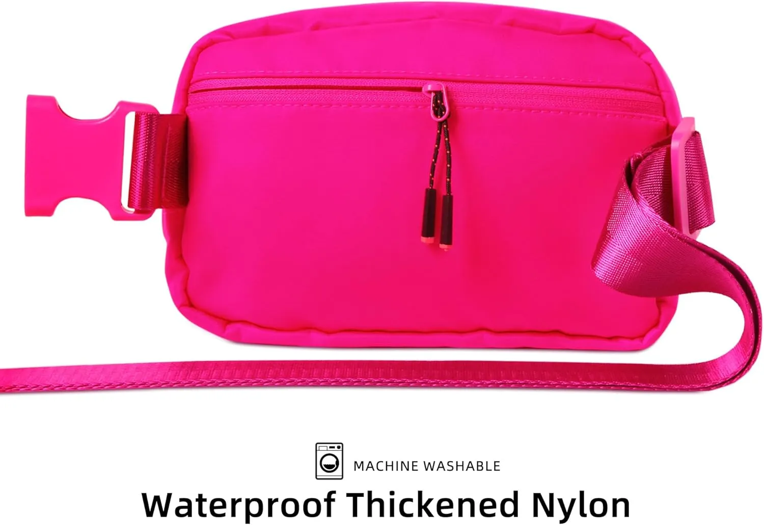 Naiivi Fanny Pack For Teen Girls Belt Bag For Kids With Initial Letter K Crossbody Bag Fashionable Waist Bag Waterproof Nylon Hot Pink