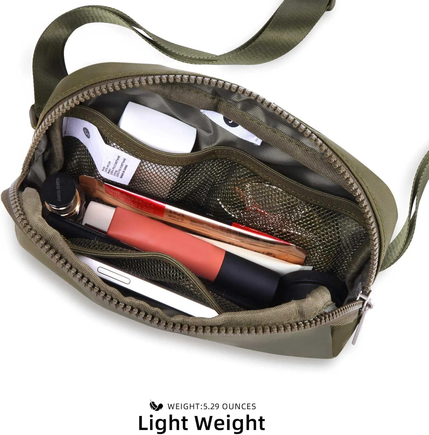 Naiivi Fanny Pack For Teen Girls Belt Bag For Kids With Initial Letter K Crossbody Bag Fashionable Waist Bag Waterproof Nylon Olive Green