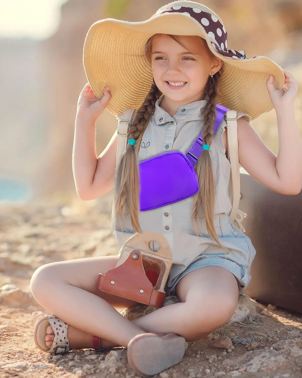 Naiivi Purple Belt Bag For Teen Girls Kids Fanny Pack For Women Crossbody Bag Fashionable Waist Bag Waterproof Nylon Waist Pack