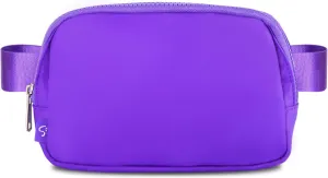Naiivi Purple Belt Bag For Teen Girls Kids Fanny Pack For Women Crossbody Bag Fashionable Waist Bag Waterproof Nylon Waist Pack