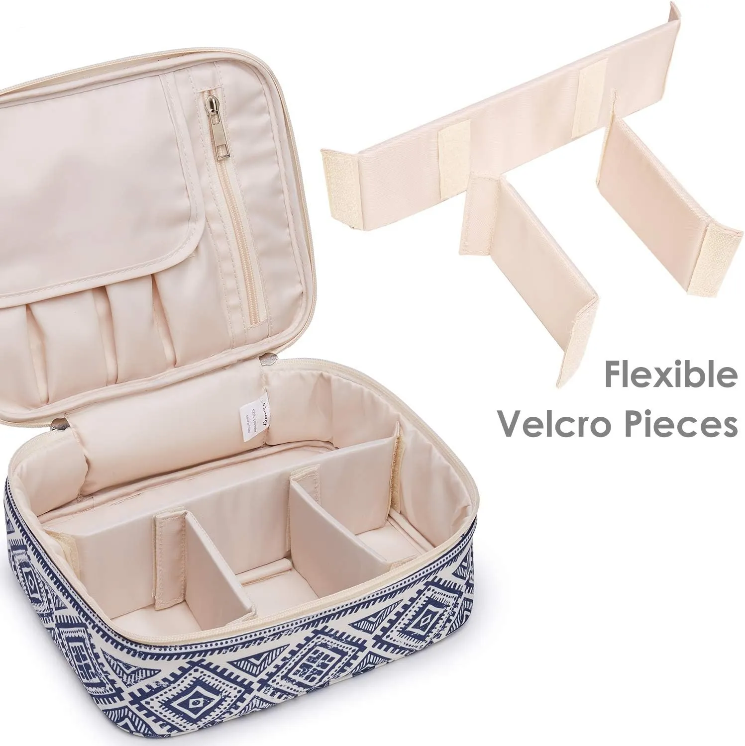 Narwey Travel Makeup Bag Large Cosmetic Bag Makeup Case Organizer for Women