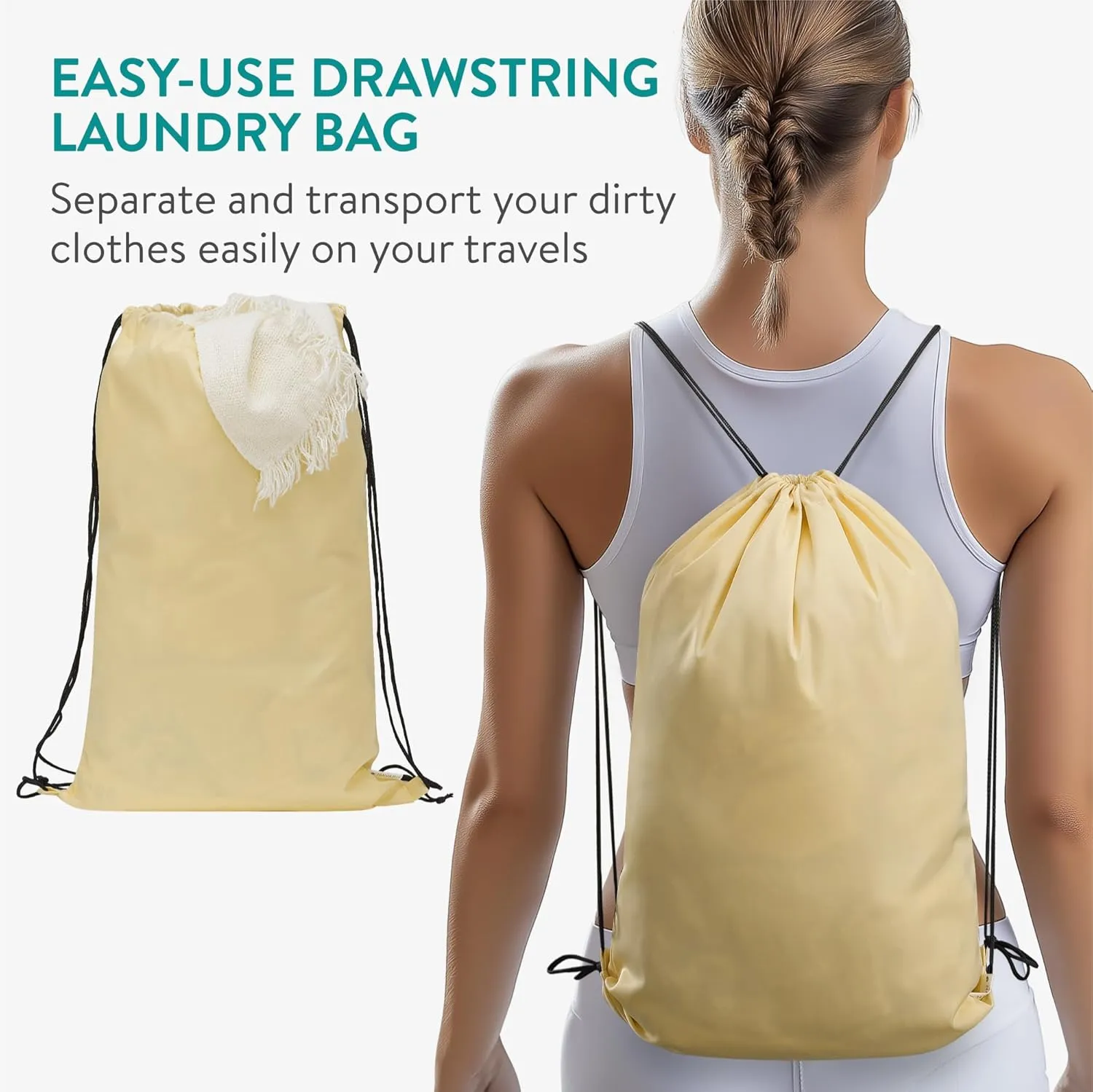 Navaris Compression Packing Cubes Set of 6 - Compressible Travel Bags for Packing Many Sizes - Lightweight Compression Travel Organizer Suitcase Carry On Luggage Backpacks - Beige