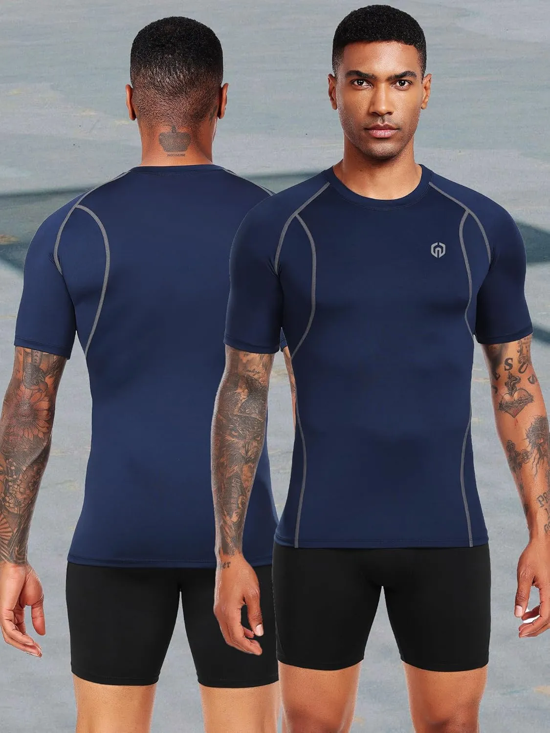 NELEUS Men's 3 Pack Athletic Compression Base Layer Workout Shirt