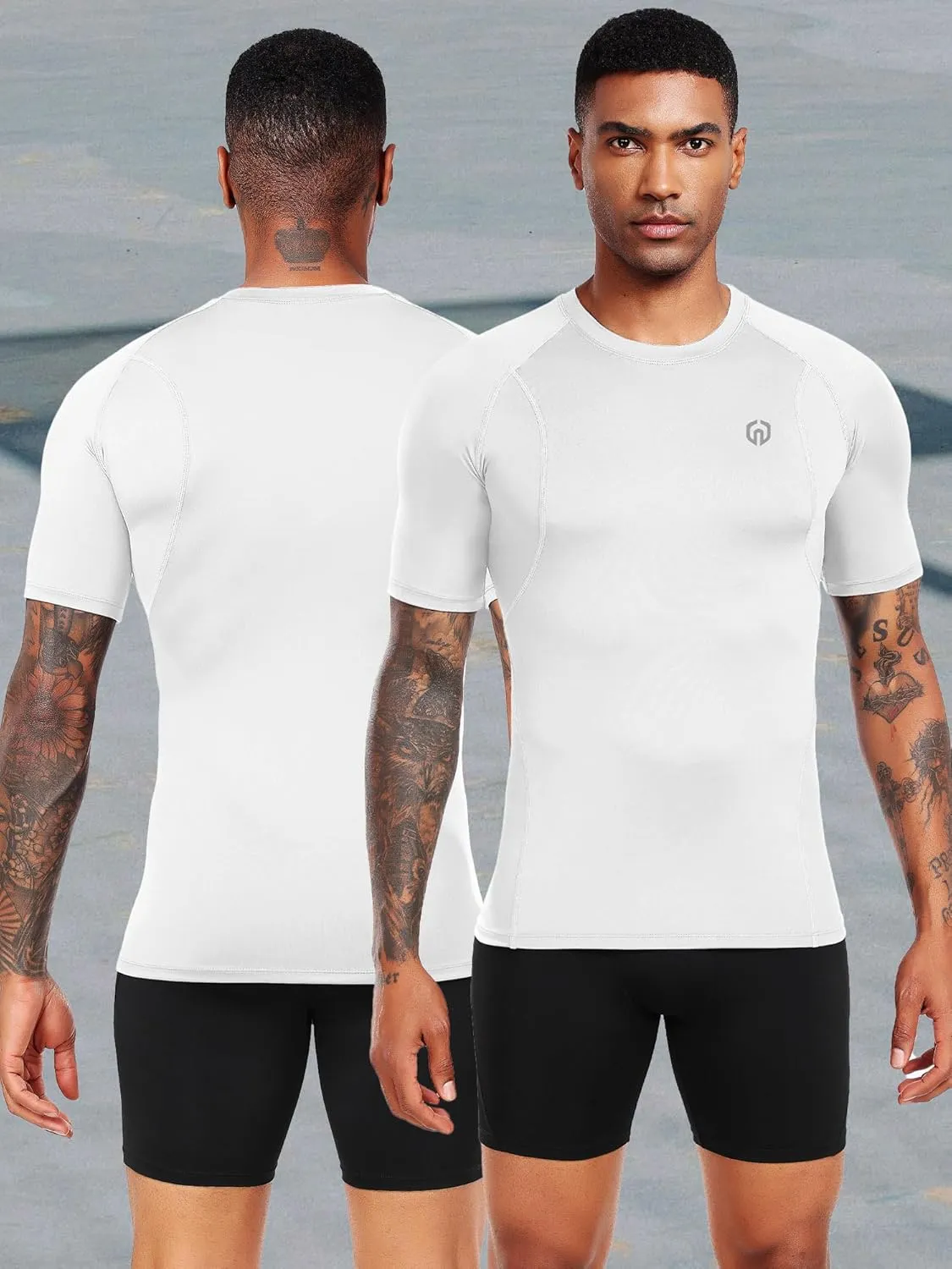 NELEUS Men's 3 Pack Athletic Compression Base Layer Workout Shirt