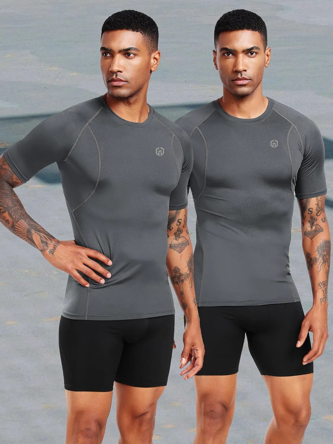 NELEUS Men's 3 Pack Athletic Compression Base Layer Workout Shirt