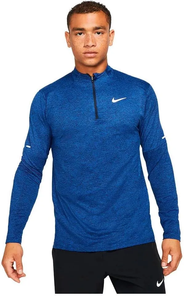 Nike Element Men's Dri-FIT 1/2-Zip Running Top (Obsidian/Game Royal, DD4756-451)