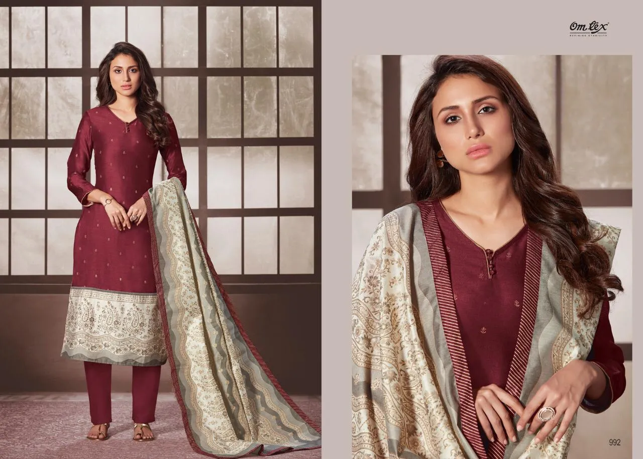 Omtex Presents Cleo Chanderi Silk Designer Salwar Suits