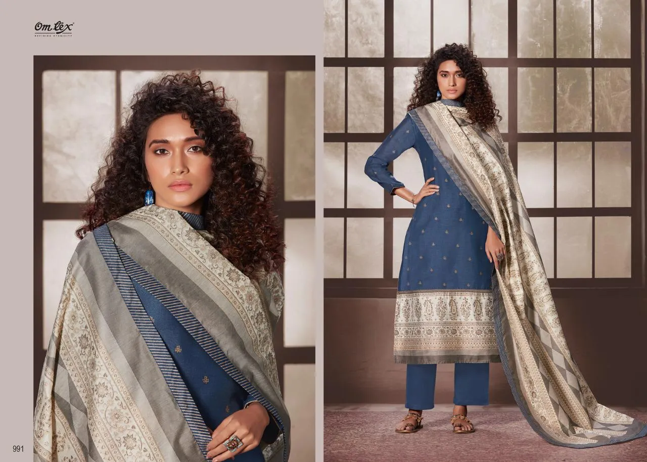 Omtex Presents Cleo Chanderi Silk Designer Salwar Suits