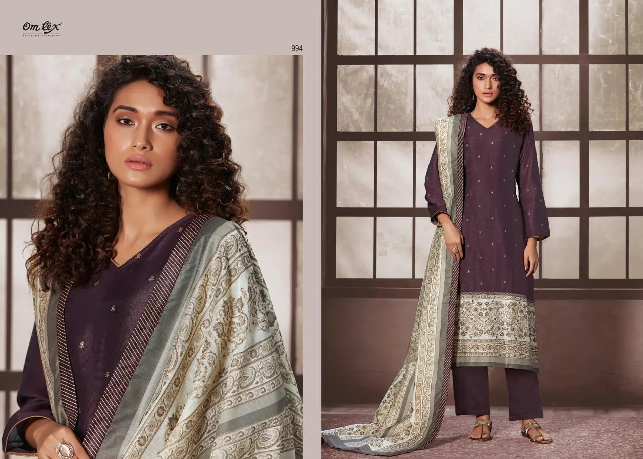 Omtex Presents Cleo Chanderi Silk Designer Salwar Suits