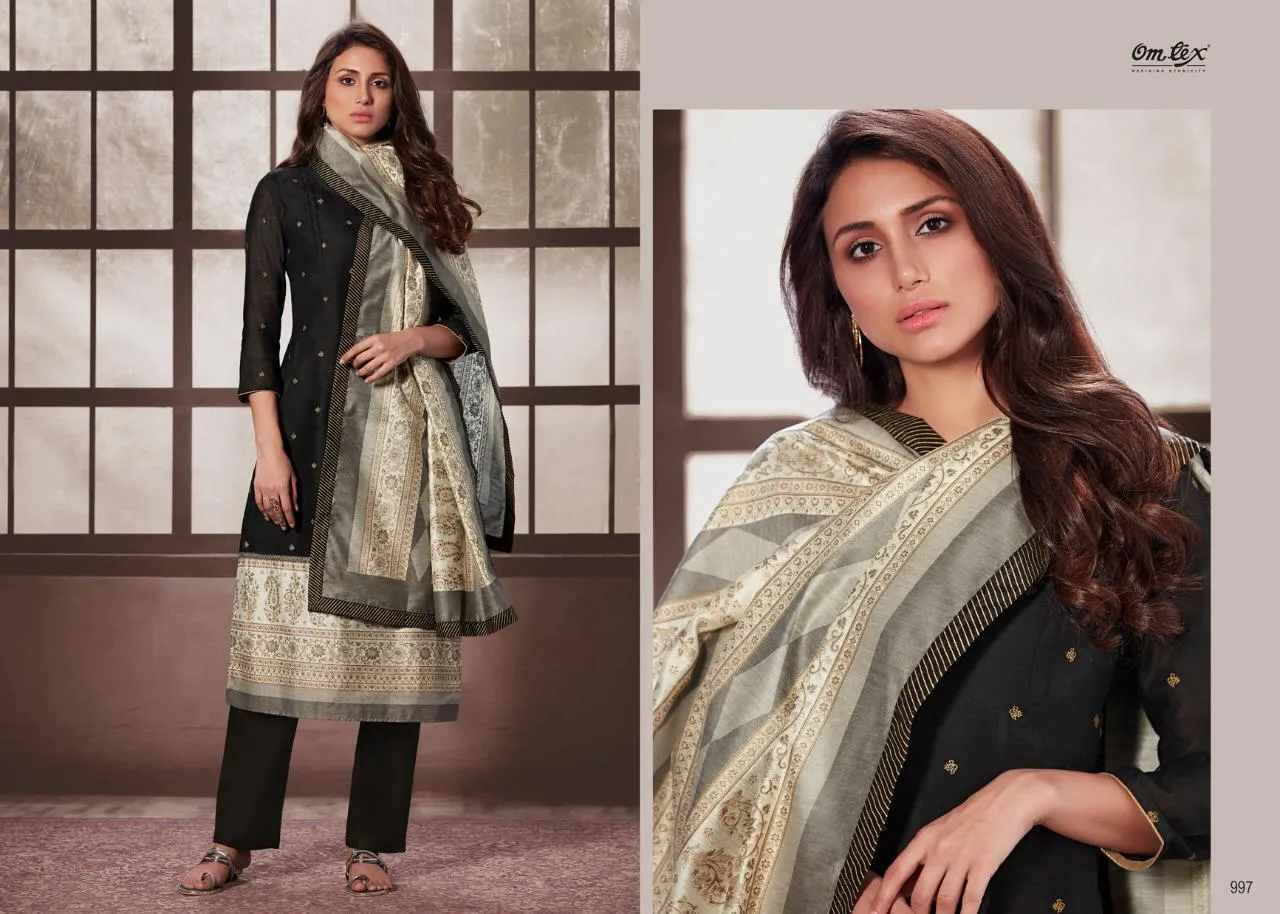 Omtex Presents Cleo Chanderi Silk Designer Salwar Suits
