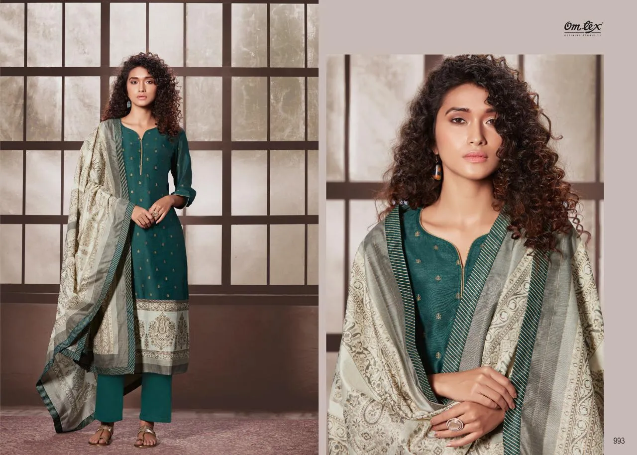 Omtex Presents Cleo Chanderi Silk Designer Salwar Suits