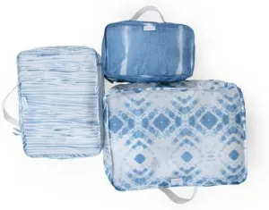 Packing Cubes - Sustainable Travel Essentials - Recycled Polyester Gear - Packing Cube Set - Indigo 3 Sizes
