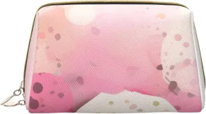 Pink Paper Cutting Art Portable Cosmetic Bag, *Travel Cosmetic Bag, Unisex, Zipper Closure, Suitable For Daily Use