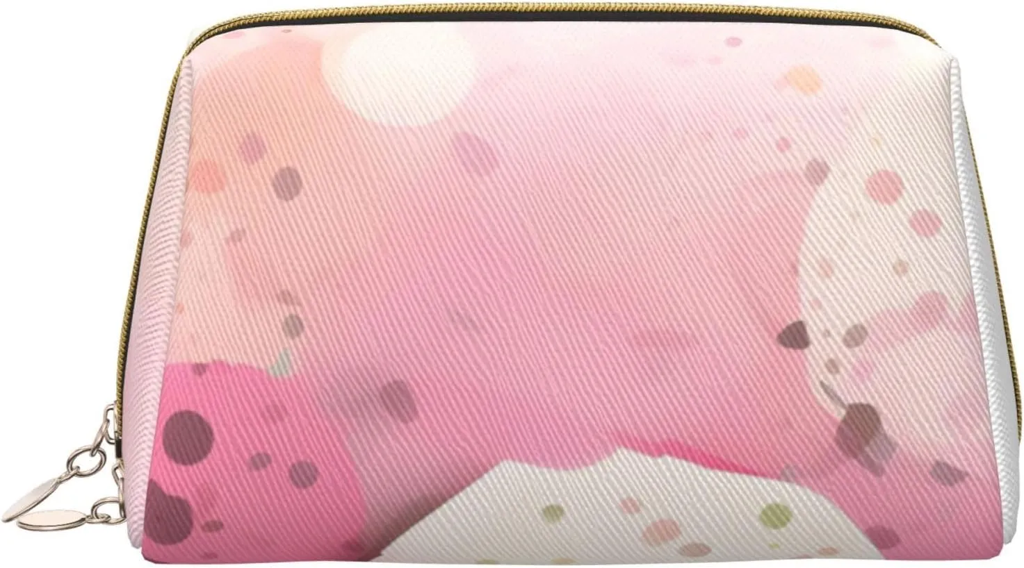 Pink Paper Cutting Art Portable Cosmetic Bag, *Travel Cosmetic Bag, Unisex, Zipper Closure, Suitable For Daily Use