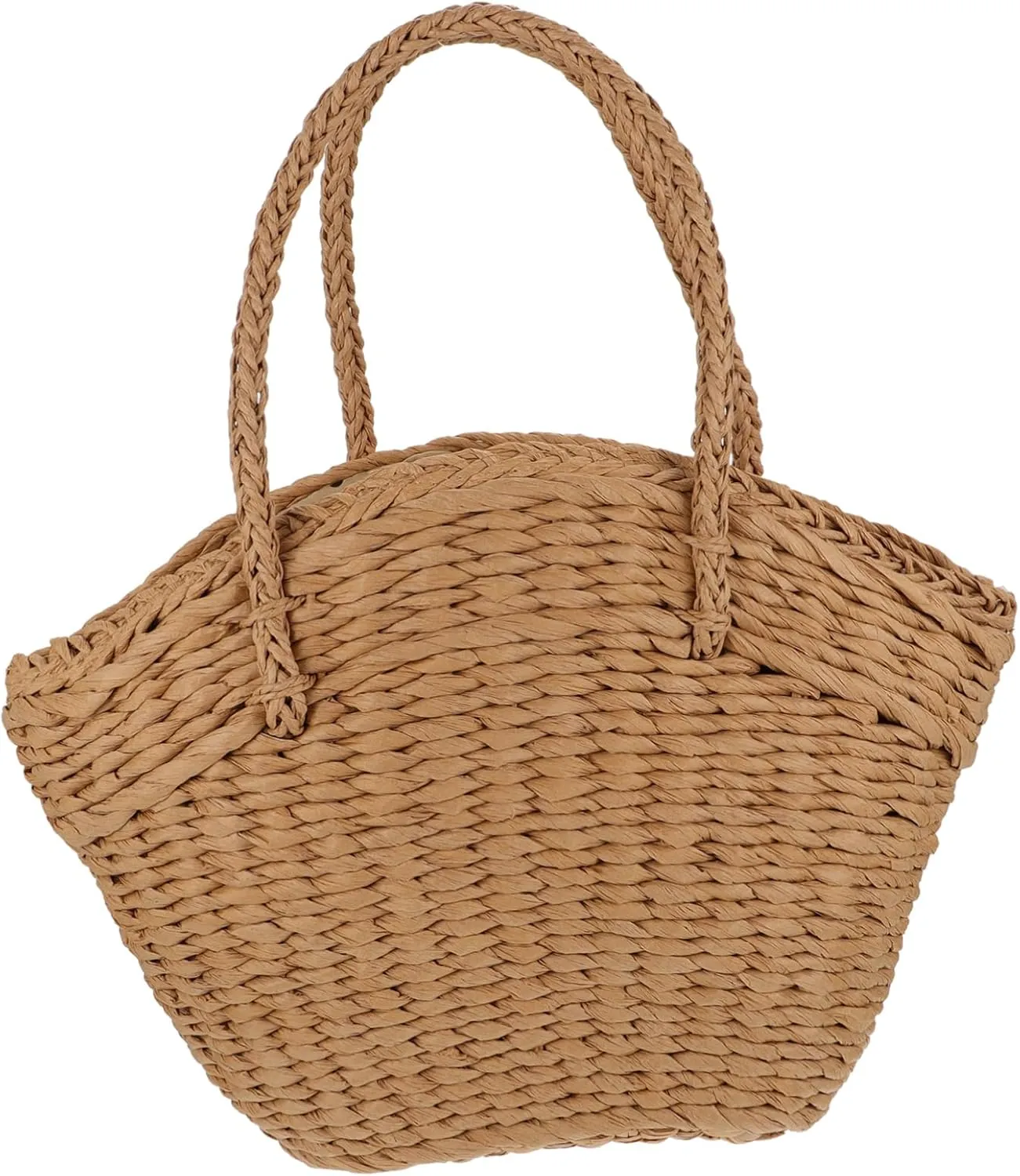 Portable Straw Bag Woven Shoulder Pouch Large Capacity Shopping Tote for Daily Use Parties Leisure Walks