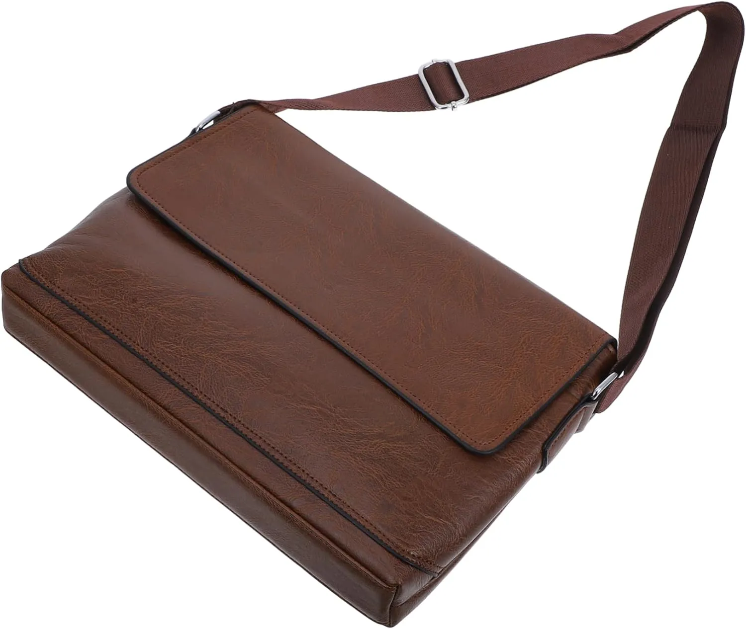 PU Leather Multifunctional Crossbody Bag for Men Stylish Shoulder Briefcase Light Brown for Daily Use Travel and Casual Outings for Phones