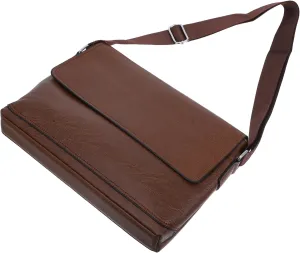 PU Leather Multifunctional Crossbody Bag for Men Stylish Shoulder Briefcase Light Brown for Daily Use Travel and Casual Outings for Phones