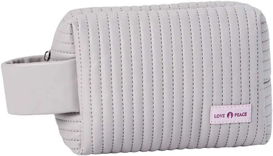 "Lavender Love Cosmetic Bag - Small, Portable & Aesthetic Makeup Pouch, Ideal for Travel & Daily Use, Light Purple