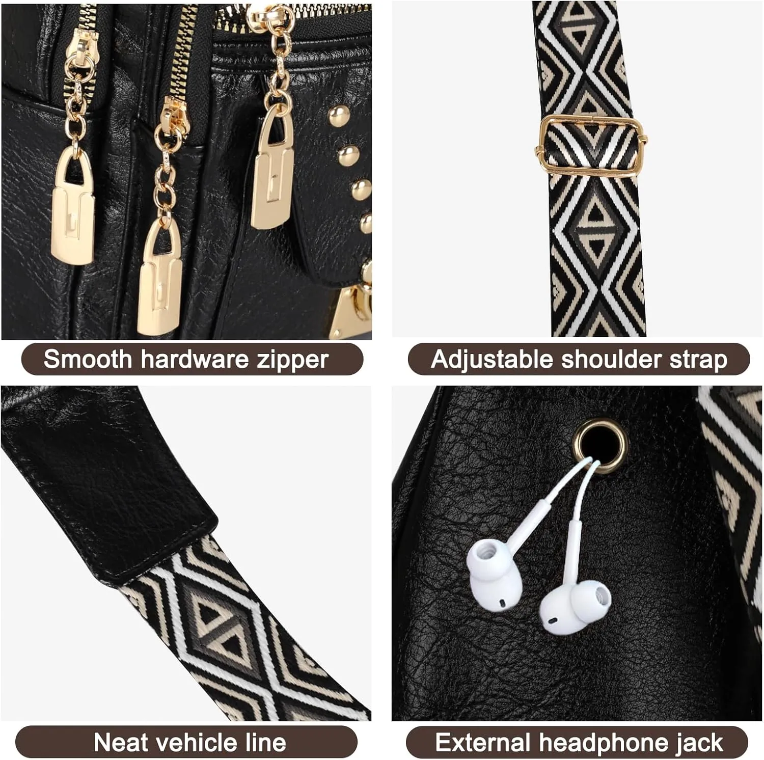 Relang Sling Bag for Women Crossbody, Leather Cross Body Fanny Packs for Women, Trendy Chest Bag for Travel and Daily Use