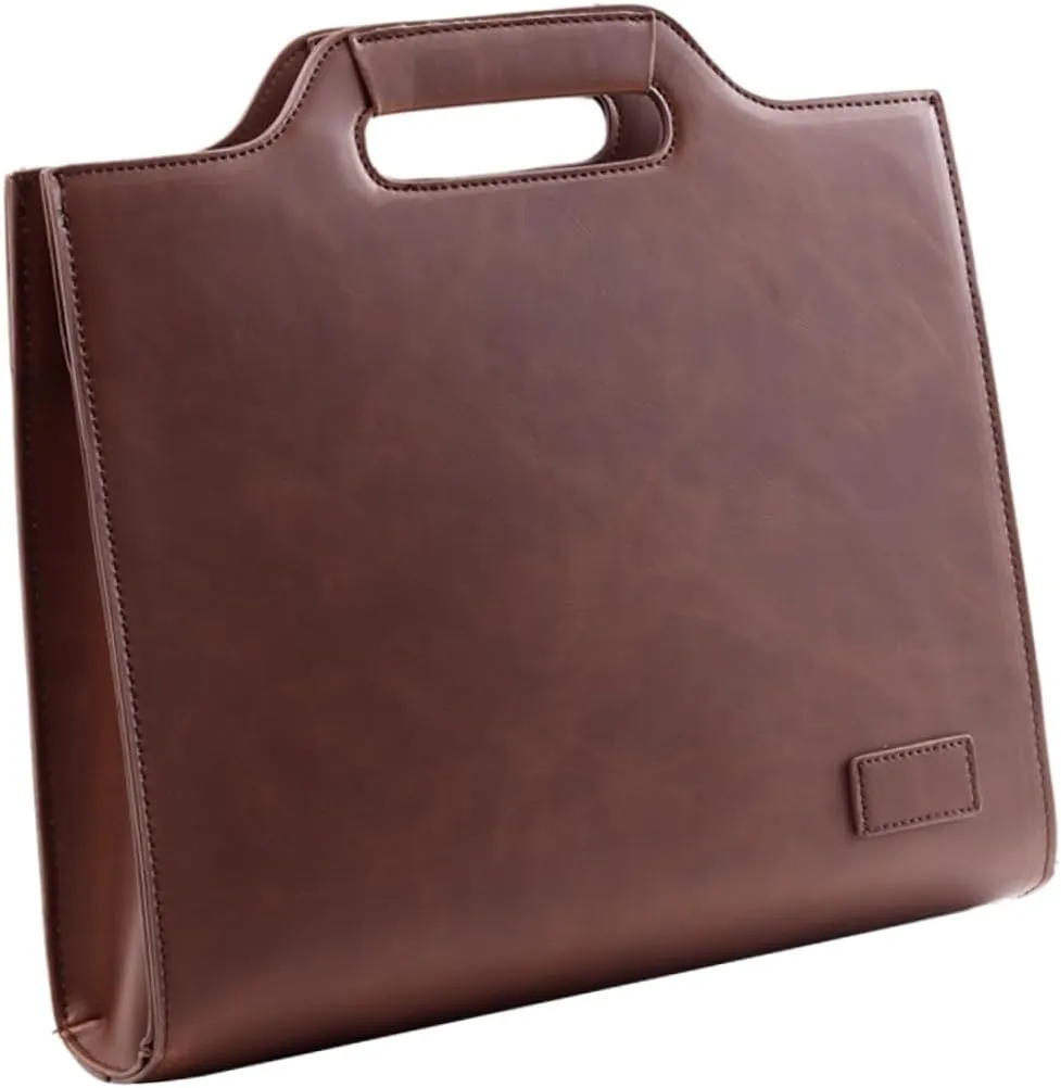 Retro Briefcase Document Storage Bag Fashion Business Handbag Men's Chest Bag Straps Lightweight Portable for Daily Use