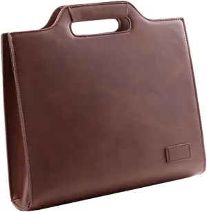 Retro Briefcase Document Storage Bag Fashion Business Handbag Men's Chest Bag Straps Lightweight Portable for Daily Use