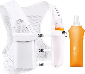 Running Vest for Women Men, USA Original Patent, Adjustable Chest Straps Running Hydration Vest with 500ml Soft Flask, Lightweight Breathable Reflective Running Vest for Marathon