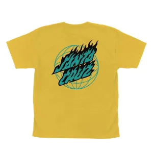 Santa Cruz Youth Global Flame Dot Tee - Gold