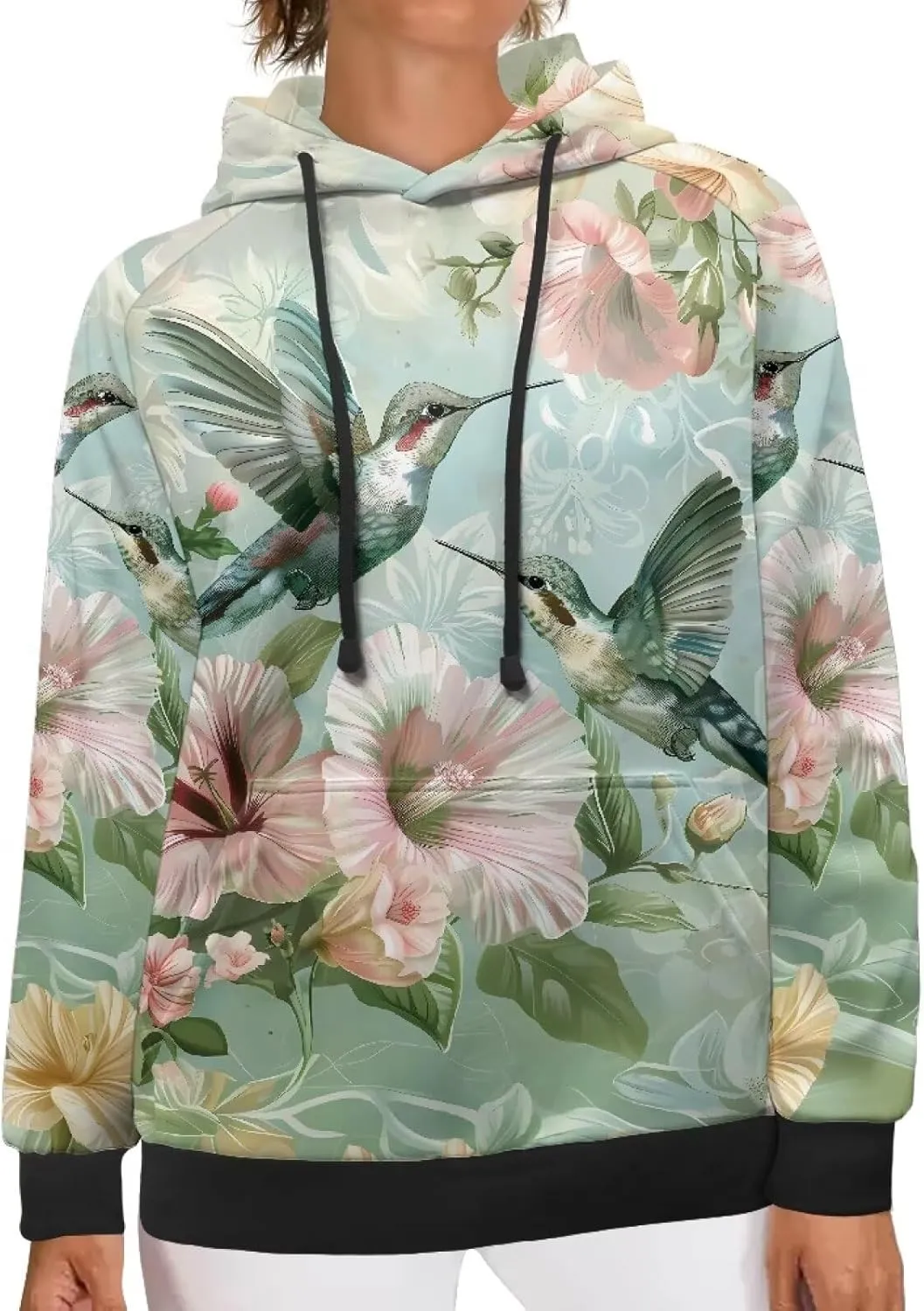 Showudesigns Sweatshirts for Women Pullover Hoodies Long Sleeve Tops Fall Sweater 2XS-4XL