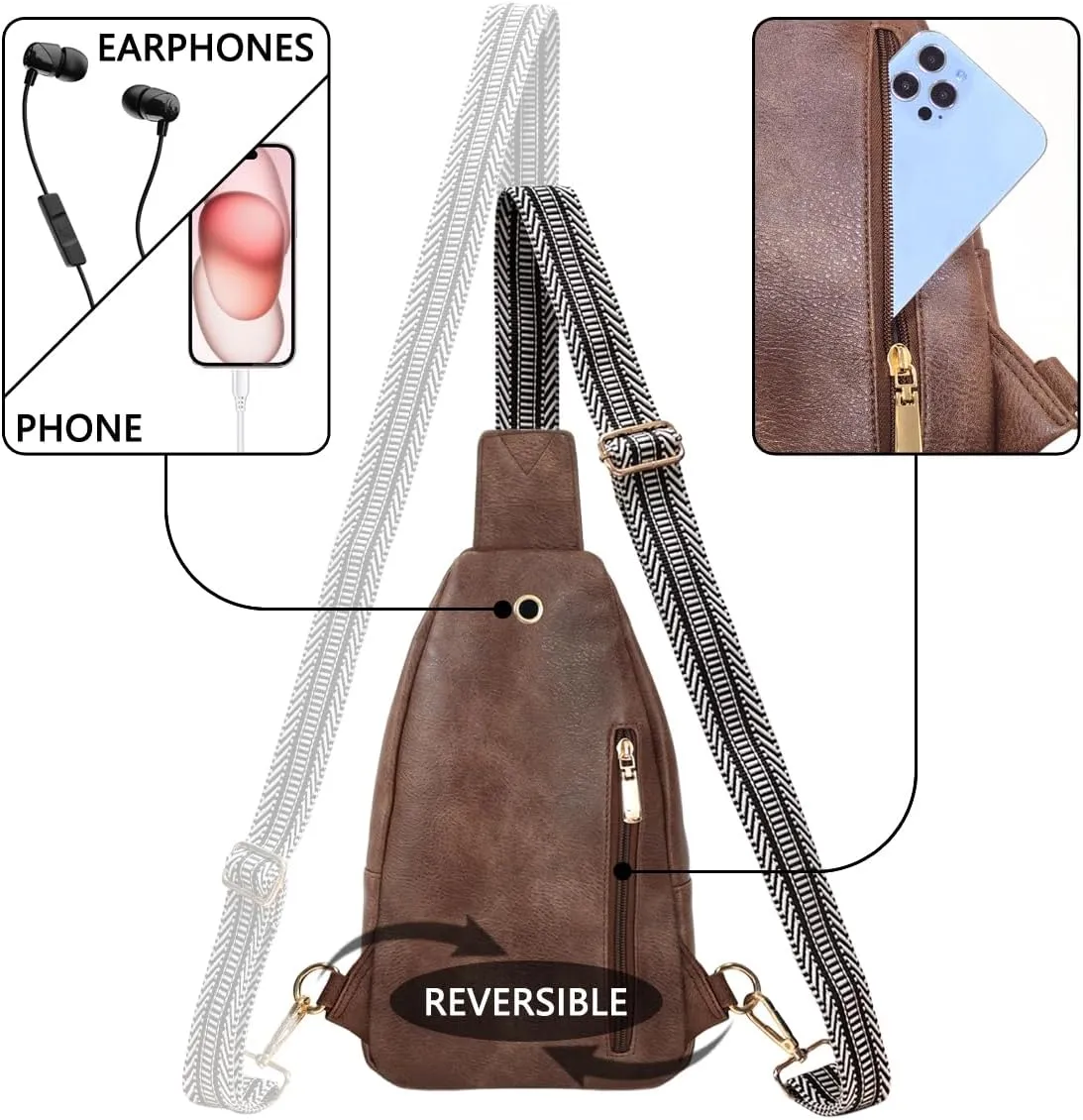Small Sling Bag for Women, Crossbody Sling Bags for Women, Lightweight Cross Body Bag for Travel or Daily Use